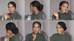 Protective styles are typically good for people who don't want to put heat, color or any. 3 Fast Easy Protective Styles Natural Hair Thelifestyleluxe Youtube