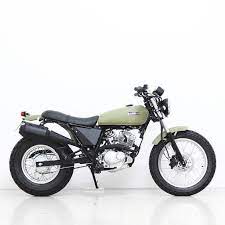 Beach Van Van In Green Olive Beach Motorcycles Kit Vanvan Suzuki Custom Bike Build Ride Suzukivanvan Bmco Scrambler Motorcycle Motorcycle Scrambler