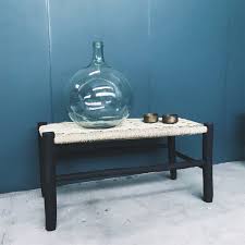 Banquette Ou Banc En Bois De Palmier Naturel Ou Peint En Noir Ideal Comme Banc D Appoint Ou Au Pied D Un Decoration Interieure Banquette Decoration