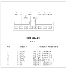Could I Get A List Of What Color Wire Goes To What On A 1995 Ford Contour Gl I Only Need The Radio Wires Someone Cut