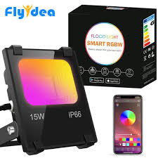 15w Rgbw Led Floodlight Bluetooth4 0 App Group Control Outdoor Smart Flood Light Ip66 Brightness Garden Color Changing Spotlight Floodlights Aliexpress