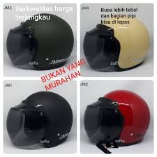 Aksesoris helm (pet, kaca cembug, kaca datar, kacamata instagram : Helm Retro Bogo Jm Ori Sni Murah Shopee Indonesia