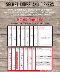 Secret Agent Spy Birthday Party Printables Spy Party Secret Messages Secret Code