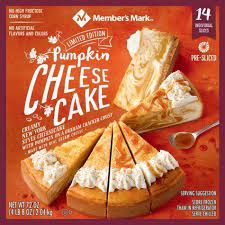 member s mark pumpkin spice cheesecake frozen 72 oz 14 slices sam s club pumpkin spice cheesecake pumpkin cheesecake food
