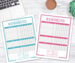 the best way to make a chore chart in 2019 free printable