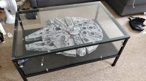 We love the geometric table base that makes this project really isn't hard. Just Finished Building My Display Coffee Table For The Millennium Falcon Lego