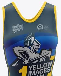 Download Women S Trisuit Mockup In Apparel Mockups On Yellow Images Object Mockups