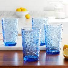 The Pioneer Woman Amelia Tumbler Blue Set Of 4 Walmart Com Pioneer Woman Dinnerware Pioneer Woman Glasses Hobnail Glassware