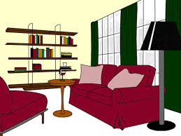 Living room interior design flat asset cartoons house livingroom 3d model. Cartoon Living Room By Bozar3000 On Deviantart