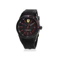 Shop here to find top brands! Matte Black Look And Sporty Design Inspired By The Racing World In Every Detail Like The Date Sub Dial Which Evokes T Red Watch Ferrari Watch Watches For Men
