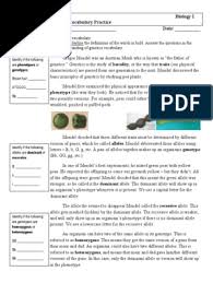 Here is a sample for the questions answered determine the variables tested in the each of the following experiments. Activity 1 Vocabulary Literay Student Guide Dominance Genetics Zygosity