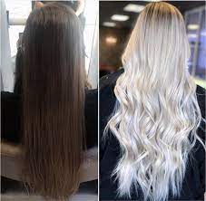 Brunette To Stunning Blonde 5 Hour Transformation Blonde Hair Transformations Icy Blonde Hair Ice Blonde Hair
