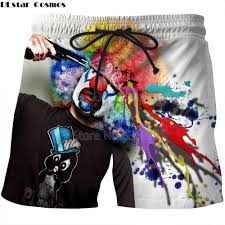 Plstar Cosmos Drop Shipping 2018 Yaz Yeni Moda 3d Sort Palyaco I Ntihar Komik Baski Mens Womens Casual Kisa Satilik Erkek Giyim Aksesuar Www16 Moderntaze Co