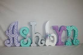 Custom Wood Letters Nursery Decor 6 Letter Set Purple And Etsy Letter Nursery Decor Nursery Letters Damask Decor