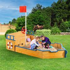 Es ist ideal für den sommer im garten und deine kinder werden es lieben. Juskys Sandkasten Kapt N Pit Piratenschiff Kaufland De