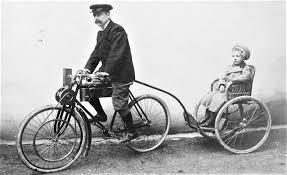 1899 Michel Werner Sur Motocyclette Werner Avec Remorque Werner