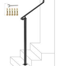 These will serve as the main source of support for the railing. Wrought Iron Handrail Railings For Steps 2 Steps Iron Handrails For Outdoor Step Ebay