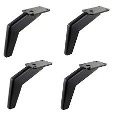 4pcs Metal Furniture Legs Black Sickle Table Cabinets Feet Sofa Bed Tv Cabinet Legs Inclined Square Tube Furniture Feet Metal Furniture Legs Metal Furniture Furniture Legs