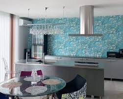 ゴッホの花柄をアクセントにした華やかなダイニング ダイニング 壁紙 インテリア