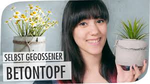 DIY Blumentopf aus Beton