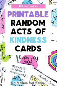 Our kindness cards help you actively seek out ways to be kind! Random Acts Of Kindness Cards Blessing Manifesting