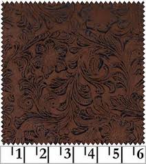 4743 Faux Tooled Leather Suede Feel Brown Western Fabric Cowhide Fabric Faux Cowhide Cowhide Upholstery
