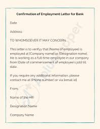 Confirmation Letter Letter Of Confirmation Format Samples Templates A Plus Topper