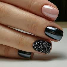 Pink Black And Glitter Nails 38 Black Glitter Nail Design Ideas You Can Take It With Images Black Nails With Glitter Nails Manicure