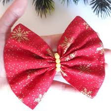Christmas Headband Etsy Lazo Rojo Hecho A Mano