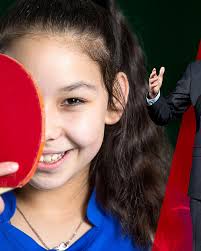 Ping-pong prodigy Anna Hursey is batting for Joe Biden