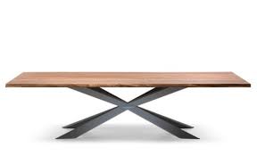 Solid Wood And Steel A Modern Dining Table Design By Cattelan Italia Contemporary Dining Room Tables Modern Dining Table Dining Table Design Modern