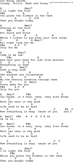 Song Lyrics With Guitar Chords For Our House Guitar Chords For Songs Songs Ukulele Chords Songs