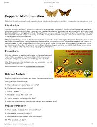 Peppered Moth Simulation