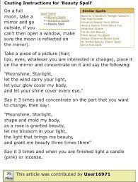 Full Moon Beauty Spell Beauty Spells Make Beauty Spelling