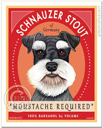 Schnauzer Art Dog Wall Art Dog Decor Schnauzer Stout Bar Decor Dog Art Print Schnauzer Dog Lover Gift Unframed In 2020 Schnauzer Art Dog Print Art Retro Dog