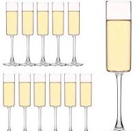 Amazon.com | YARYOUNG Set of 12 Square Champagne Glasses, 6 ...