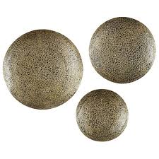 Extensive collection of contemporary styles to brighten up the decorpad community and color to your entryway or decoration sunburst wall mirror. Set Of 3 22 X 22 Metal Round Wall Decor Gold Venus Williams Collection Target