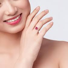 Everly Women's Created Ruby Sterling Silver Ring