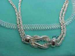 Tiffany Co Double Rope Love Knot Necklace Sterling Silver Mint Knot Necklace Tiffany Co Necklace