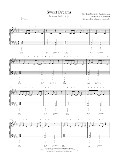 Sweet Dreams by Eurythmics Sheet Music & Lesson | Intermediate Level