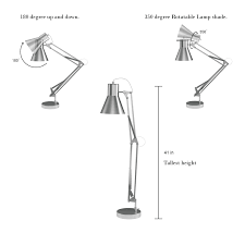 1940 argentia road mississauga, on l5n 1p9. Lavish Home Led Adjustable Architect Task Light Brushed Steel Walmart Com Walmart Com