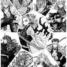 絵 イラスト アナログ マルチライナー 自分絵 二次創作 白黒絵 鬼滅の刃 吾峠呼世晴 先生 伊黒小芭内 不死川実弥 悲鳴嶼行冥 煉獄杏寿郎 鬼滅柱絵後半戦4人 伊黒小芭内 左下