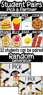 Student Grouping Pick A Partner Cards Random Generator Included Classroom Behavior Classroom Management First Grade Classroom