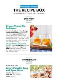 The Recipe Box From Country Living November 2018 Read It On The Texture App Unlimited Acces Thyme Simple Syrup Recipe Simple Syrup Recipes Thyme Simple Syrup