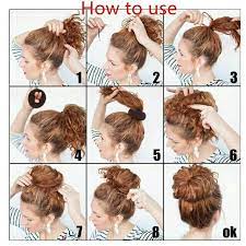 Tutorial Hairstyle For Long Hair Thick Hair Styles Curly Bun Hairstyles Hair Styles
