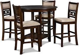 Maybe you would like to learn more about one of these? Amazon Com New Classic Furniture Gia 5 Piece Round Counter Height Set With 1 Dining Table And 4 Chairs 42 Inch 42 25 Cherry Table Chair Sets
