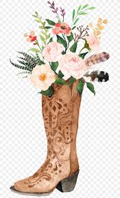 Brown leather western cowboy ankle boots women's embroidered floral red flower. Cowboy Boot Wedding Invitation Watercolor Painting Png 804x1351px Cowboy Boot Art Artifact Artificial Flower Bohochic Download