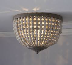 Leila Wood Bead Flush Mount Wood Bead Chandelier Light Fixtures Flush Mount Modern Flush Mount Ceiling Light