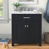 Dkb 37 inch beckford series right offset single sink bathroom vanity set in espresso with carrara white marble countertop … can a left offset vanity top be installed? 1