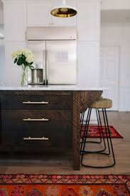 Dark Wood Island With Gold Hardware Dark Wood Kitchen Cabinets Dark Wood Kitchens Wood Kitchen Cabinets